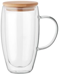 Doppelwandiger Glasbecher 450ml