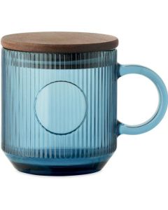 Gerippter Glasbecher Vitrio Mug 300 ml