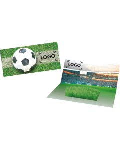 Mini-Arena Karte Fußballfeld (ohne Kuvert) - Zimmerrasen - inkl. 1-4 c Logo-Digitaldruck