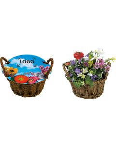 Weiden Körbchen - Samen nach Wahl - inkl. 4c Logo-Digitaldruck