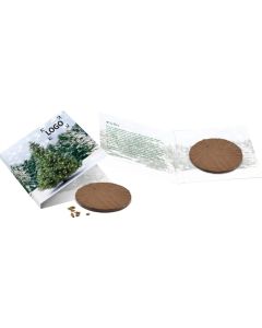 Wachstumskärtchen Weihnachtsbaum - Fichte - inkl. 1-4 c Logo-Digitaldruck