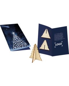 Weihnachtskarte Wintertanne - inkl. 1-4 c Logo-Digitaldruck