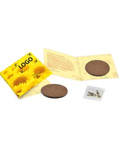 Wachstumskärtchen Sonne - Zwergsonnenblume - inkl. 1-4 c Logo-Digitaldruck