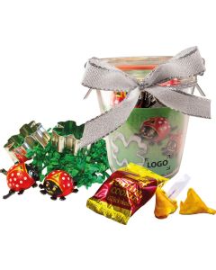 Glücksglas - Viel Glück im Neuen Jahr - inkl. 1-4 c Logo-Digitaldruck