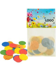 Buntes Samenkonfetti - bunte Blumenmischung - inkl. 1-4 c Logo-Digitaldruck