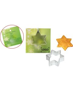 Backförmchen-Karte Stern - inkl. 1-4 c Logo-Digitaldruck