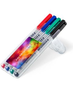 Staedtler Lumocolor non-permanent F, Box mit 4 Stiften