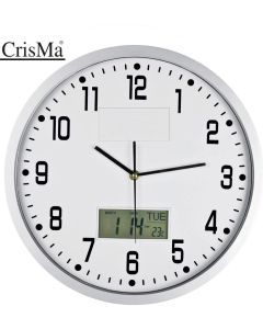 Analoge Wanduhr mit Digitalanzeige