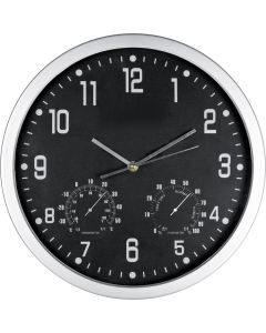 Wanduhr mit Hygro - und Thermometer
