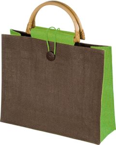 Jutetasche mit Bambusgriffen