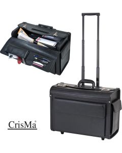 Akten-/Pilotenkoffer Trolley aus Kunstleder