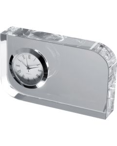 Glasblock mit Uhr