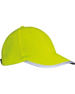 AZO freie 6 Panel Baseballcap für Erwachsene aus Polyester mit reflektierender Borte