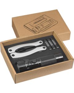 Set aus Taschenlampe und Multitool