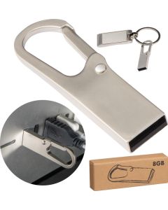 USB-Stick Metall mit Karabinerhaken 8GB