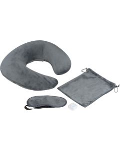 Reiseset Nackenkissen, Schlafbrille, Wäschebeutel