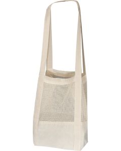 Baumwolltasche mit gehäkeltem Mittelteil