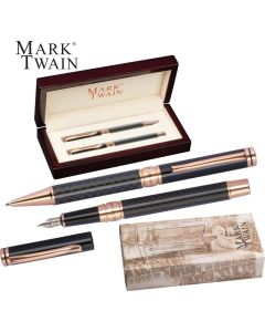 Mark Twain Schreibset in einem Holzetui