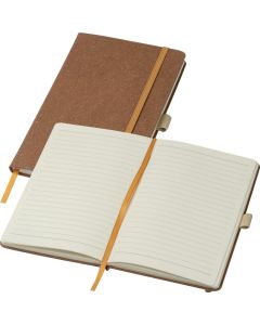 A5 Notizbuch mit recyceltem Ledereinband, 160 Seiten