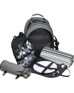 Picknickrucksack für 4 Personen mit Picknickdecke