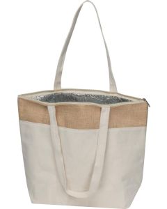 Kühltasche aus Baumwolle und Jute