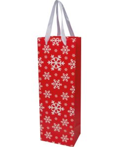 Weihnachtstragetüte aus Papier für eine Flasche
