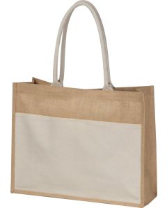 Jutetasche mit Vorfach