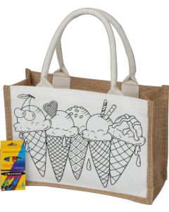Jute Baumwolltasche zum Ausmalen