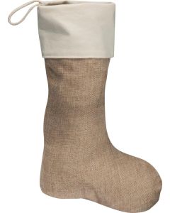 Weihnachtssocke aus Jute