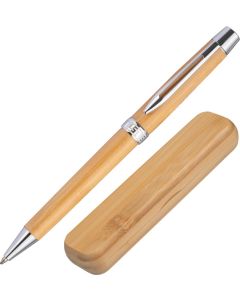 Bambus Drehkugelschreiber im Etui