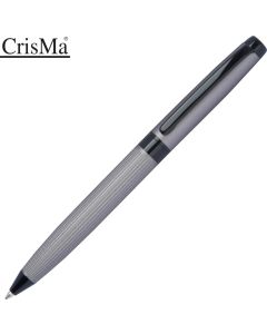 CrisMa Drehkugelschreiber aus Edelstahl, matt-grau