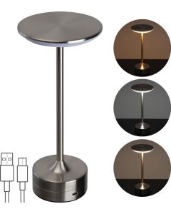 Tischlampe aus Edelstahl