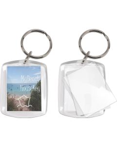 Schlüsselanhänger, mit individuellem Papiereinleger 4/0