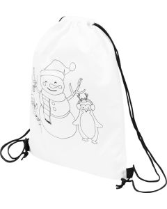 Bemalbarer Turnbeutel Colourful Snowman