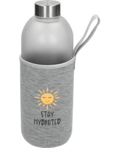 Glasflasche mit Hülle Iced 1,0 l