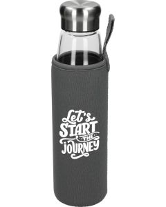 Glasflasche mit Hülle Life 0,7 l