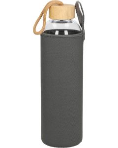 Glasflasche mit Hülle Bamboo 1,0 l