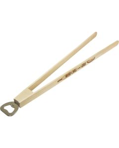 Holz-Grillzange Opener mit Kapselheber, 43 cm