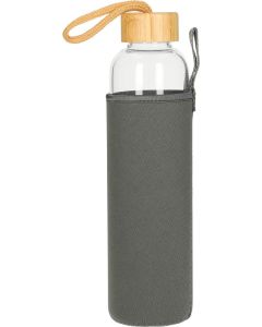 Glasflasche mit Hülle Bamboo 0,75 l