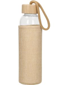 Glasflasche mit Hülle Natural, 0,5l