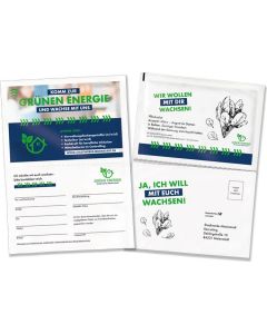 Veggie Coupon-Samenpostkarte XL - inkl. Werbedruck