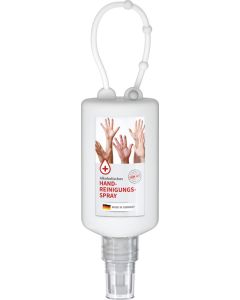 Handreinigungsspray, 50 ml, Body Label (R-PET) - inkl. Werbedruck
