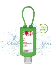 Hände-Desinfektionsgel (DIN EN 1500), 50 ml, Body Label (R-PET) - inkl. Werbedruck