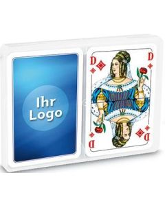 Kartenspiel Rommé französisches Bild, im Doppel-Kunststoffetui - inkl. Druck