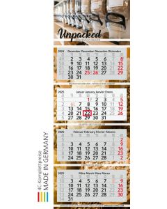 4-Monatswandkalender Profil 4 green+blue