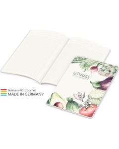 Notizbuch Copy-Book White green+blue - inkl. Werbedruck auf dem Einband