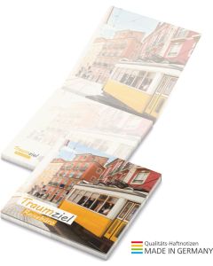 Haftnotizblock Cover Karton green+blue