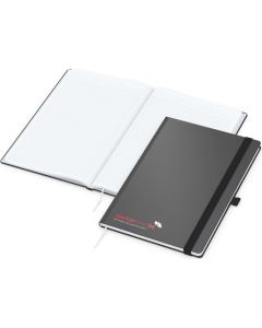 Notizbuch Vision-Book White Express A4/A5, 192 Seiten, kariert - inkl. Druck