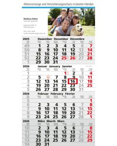 4-Monatskalender Mega 4 Post Express (Einblatt) 300 x 460 mm - inkl. Druck