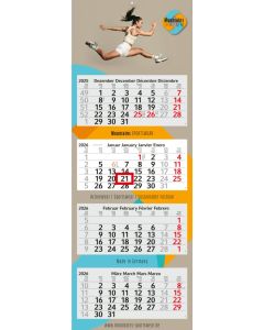 4-Monatskalender Profil 4 Express (Mehrblock) 300 x 140 mm - inkl. Druck